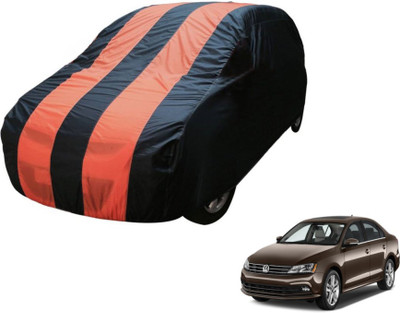 MOCKHE Car Cover For Volkswagen Jetta (Without Mirror Pockets)(Blue, Orange)