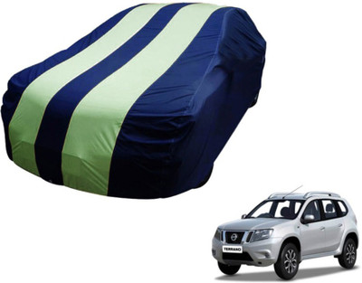 MOCKHE Car Cover For Nissan Terrano (Without Mirror Pockets)(Blue, Green)