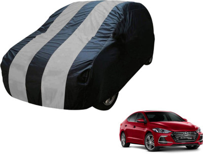 Flipkart SmartBuy Car Cover For Hyundai Elantra (Without Mirror Pockets)(Blue, Silver)