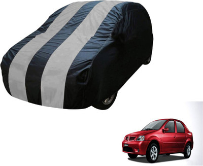 MOCKHE Car Cover For Mahindra Logan (Without Mirror Pockets)(Blue, Silver)