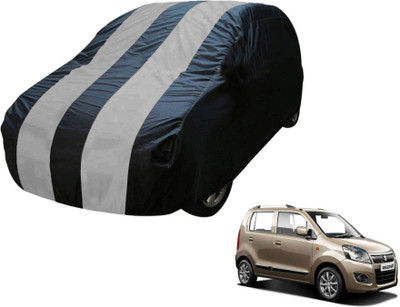 MOCKHE Car Cover For Maruti Suzuki WagonR (Without Mirror Pockets)(Blue, Silver)