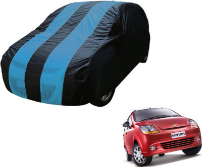 MOCKHE Car Cover For Chevrolet Spark (Without Mirror Pockets)(Blue)