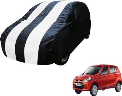 MOCKHE Car Cover For Maruti Suzuki Alto 800 (Without Mirror Pockets)(Blue, White)