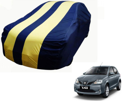MOCKHE Car Cover For Toyota Etios Liva (Without Mirror Pockets)(Blue, Yellow)