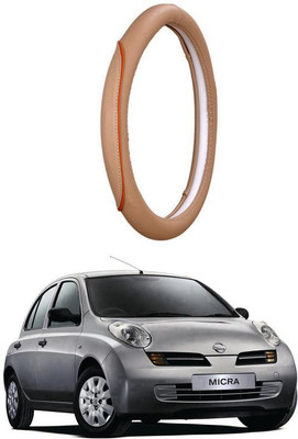 AUTO PEARL Steering Cover For Nissan Micra(Beige, Leatherite)