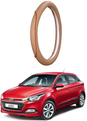 AUTO PEARL Steering Cover For Hyundai Elite i20(Beige, Leatherite)