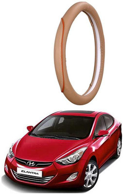 AUTO PEARL Steering Cover For Hyundai Elantra(Beige, Leatherite)