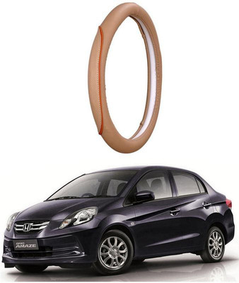 AUTO PEARL Steering Cover For Honda Amaze(Beige, Leatherite)