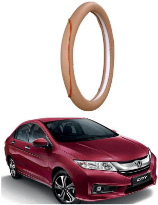 AUTO PEARL Steering Cover For Honda New City(Beige, Leatherite)