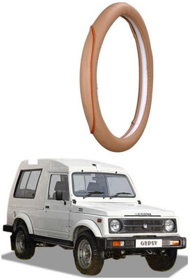 AUTO PEARL Steering Cover For Maruti Gypsy King(Beige, Leatherite)