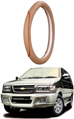 AUTO PEARL Steering Cover For Chevrolet Tavera(Beige, Leatherite)