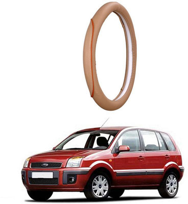 AUTO PEARL Steering Cover For Ford Fusion(Beige, Leatherite)
