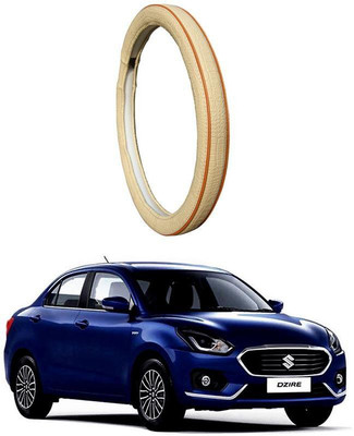 AUTO PEARL Steering Cover For Maruti New Dzire(Diamond Beige Red, Leatherite)