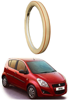AUTO PEARL Steering Cover For Maruti Ritz(Diamond Beige Red, Leatherite)