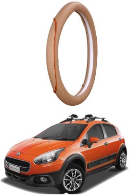 AUTO PEARL Steering Cover For Fiat Avventura(Beige, Leatherite)