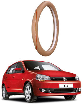 AUTO PEARL Steering Cover For Volkswagen Polo GT(Beige, Leatherite)