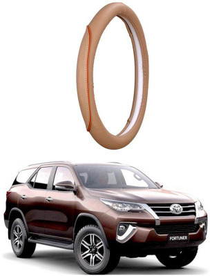 AUTO PEARL Steering Cover For Toyota Fortuner(Beige, Leatherite)