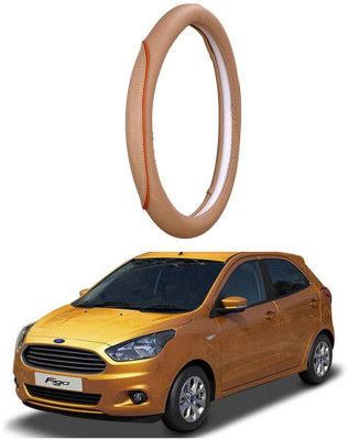 AUTO PEARL Steering Cover For Ford Figo(Beige, Leatherite)