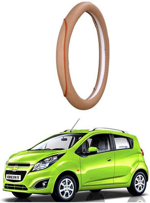 AUTO PEARL Steering Cover For Chevrolet Beat(Beige, Leatherite)