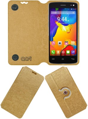 ACM Flip Cover for Salora Arya Z3(Gold, Cases with Holder, Pack of: 1)