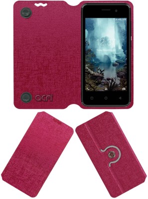 ACM Flip Cover for Intex Aqua 4g Mini(Pink, Cases with Holder, Pack of: 1)