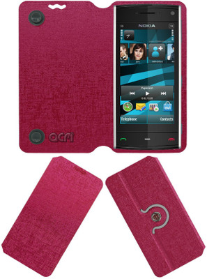 ACM Flip Cover for Nokia 6.1 Plus(Pink, Cases with Holder, Pack of: 1)