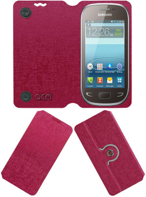 ACM Flip Cover for Samsung Rex 90 S5292(Pink, Cases with Holder)