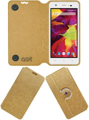 ACM Flip Cover for Lava P7(Gold, Cases with Holder, Pack of: 1)