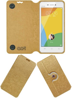 ACM Flip Cover for VIVO Y31L(Gold, Cases with Holder, Pack of: 1)