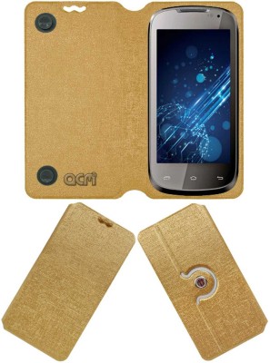 ACM Flip Cover for Lava Xolo A700(Gold, Cases with Holder, Pack of: 1)