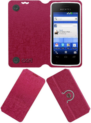 ACM Flip Cover for Alcatel Glory 2T OT4005D(Pink, Cases with Holder, Pack of: 1)