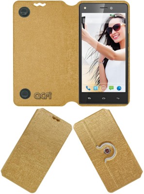 ACM Flip Cover for XOLO 8X-1020(Gold, Cases with Holder, Pack of: 1)