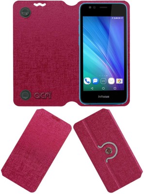 ACM Flip Cover for Infocus Bingo 21(Pink, Cases with Holder, Pack of: 1)