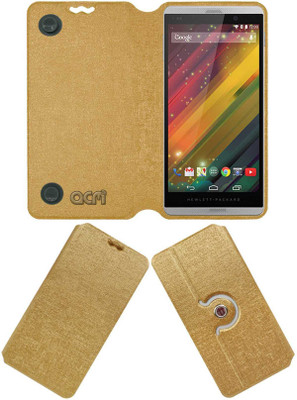ACM Flip Cover for Hp Slate 6 Voicetab 2(Gold, Cases with Holder)