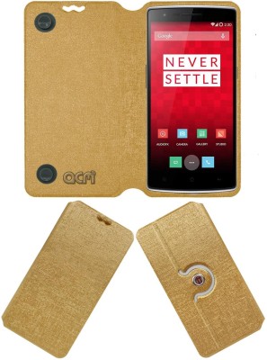 ACM Flip Cover for Zen Powermax(Gold, Cases with Holder, Pack of: 1)