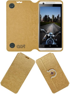 ACM Flip Cover for Celkon Millennia Me Q54(Gold, Cases with Holder, Pack of: 1)