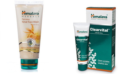 

Himalaya fairness kesar face wash , clearvital face cream(Set of 2)