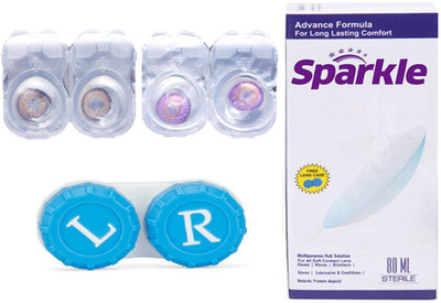 

Sparkle 2 Pair ( Hazel - Violet ) Zero Power Monthly Contact Lens(Zero Power, Multicolor, Pack of 2)