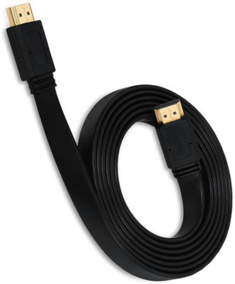 

Anweshas Premium Quality High-Speed Flat HDMI Cable Latest Version - 3 Meters (10 Feet) Supports Ethernet, 3D, 4K and Audio Return, With Gold Plated connector, 100% Pure Bare Cooper conductor ensure Highest quality transmission HDMI Cable(Compatible with 