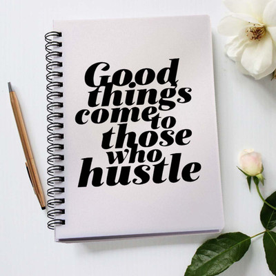 

100yellow A5 Notebook(Notebook | Good Things Come Printed Notebook | Funny Quotes Printed | Designer Wire Bound Ruled Paper Sheets Personal And Office Stationary Notebooks Diary, Multicolor)