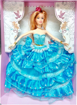 

TALKING GANESHA Beautiful 32 cms Fashion Doll with beautiful features, colored hair, accessories and a gorgeous long blue dress toy for girls(Blue)