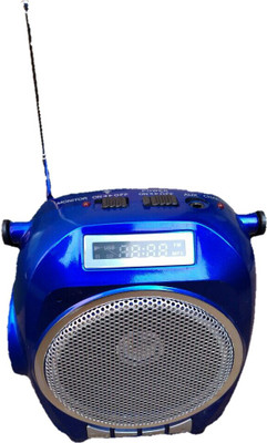 

CRETO latest model high sound fm radio with torch supports usb pendrive, aux, memory card FM Radio(Blue)