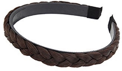 

Gugzy Hollywood Plaited Hair Braided Alice Hairband Gripper Headband For Girl Women Hair Band(Brown)