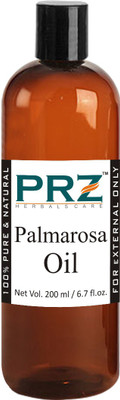 

PRZ Palmarosa Essential Oil (200ML) - Pure Natural Aromatherapy & Therapeutic Grade Oil For Skin Care & Hair Care Hair Oil(200 ml)