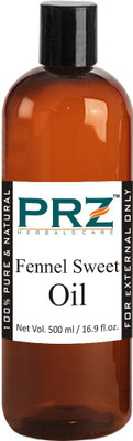 

PRZ Fennel Sweet Essential Oil (500ML) - Pure Natural For Aromatherapy, Skin Care & Hair Care Hair Oil(500 ml)