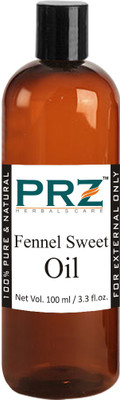 

PRZ Fennel Sweet Essential Oil (100ML) - Pure Natural For Aromatherapy, Skin Care & Hair Care Hair Oil(100 ml)