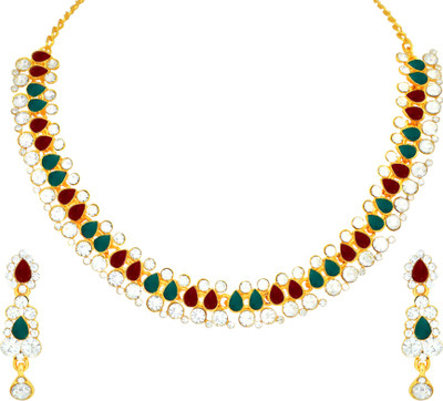 Atasi International Alloy Gold-plated Multicolor Jewellery Set(Pack of 1)