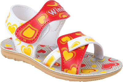 

WINDY Boys & Girls Velcro Flats(Red