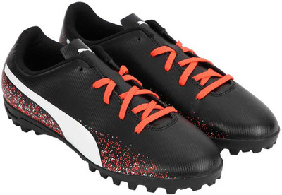 

Puma Boys Lace Football Shoes(Black, Black- white-red blast
