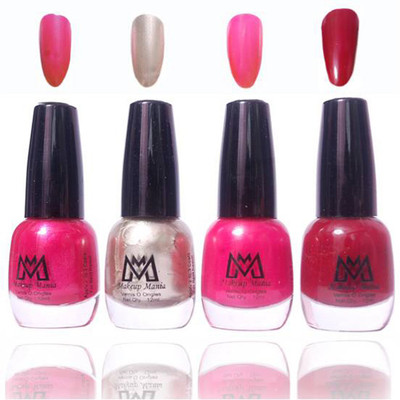 

Makeup Mania Premium Collection Nail Polish - Combo of 4 Exclusive Nail Enamels - MM#32 Multicolor(Pack of 4)
